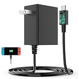 Switch用 ACアダプター 充電器 ドック代用品 TVモード対応 Type-Cコネクタ PSE認証済み 安全保護 急速充電 PD規格 1.5mケーブル Switch/Switch Lite/Switch 有機elモデル/Proコントローラー対応