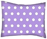 SheetWorld Crib / Toddler Percale Baby Pillow Case - Polka Dots Lavender - Made In USA by sheetworld