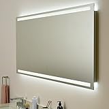 maykke Harper 63 " W x 28 " H LEDミラー、壁マウントライト付き浴室洗面化粧台ミラー、フレームレスミラー壁の装飾、水平lma1076301