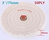 3 「バフ研磨ホイール 4 mm アーバーバッファポーランドホワイトラウンドホイール 50 Ply を結べ