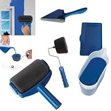 ペイントブラシ ペイントローラー ブラシ ハンドル ウォールペインティング 多用途ローラー 5点セット 家庭用 オフィスルーム用
