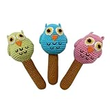 Fair Trade Children's Organic Bird Rattles by Yellow Label Kids