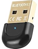 VAVIICLO【最先端Bluetooth5.1技術&超低遅延】Bluetoothアダプタ Bluetooth USB アダプタ 最大通信距離20m 低遅延 超小型 ドングル aptX対応 EDR/LE対応(省電力) Win11/10/8.1/8/7(32/64bit)対応 Win7以上はドライバー無し 挿し込みで利用 ブルートゥース アダプタ Mac非対応(Black Pro)