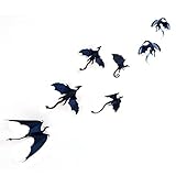 Whitelotous 3D Wall Stickers Vinyl DIY Removable Wall Art Decals for Kids Room Halloween Fantasy Dec