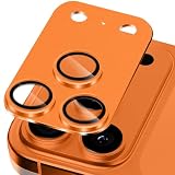 AiMaoo カメラフィルム iPhone 17 Pro Max専用 カメラ保護 9H強化ガラス アルミ合金 レンズカバー 超高透過率 アイフォン17プロマックス対応 一体型 耐衝撃 キズ防止 露出オーバー防止 気泡ゼロ カメラカバープロテクタ オレンジ
