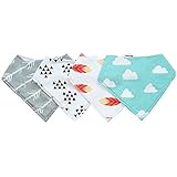 (グレート テイスト)Great taste ベビー よだれかけ 赤ちゃん　柔らかい ビブ 三角 スナップ サイズ調整可能 4枚セット (1#)