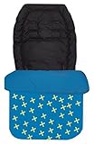 Kids Kargo Luxury Padded Reversible Footmuff (French Aqua) by Kids Kargo