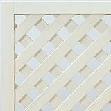 特注ラティスフェンス匠（目隠し）・ななめ格子・ホワイト・木製（高さ＋横幅＝合計300cm以内）（ウッドフェンス）日本製