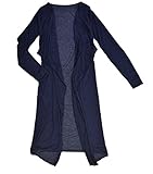 Plus Nao(プラスナオ) UVケア必須アイテム長袖ロングカーデ カーディガン 薄手 軽量 持ち運び 便利 F ネイビー