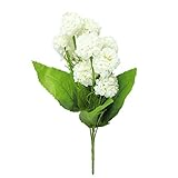 SODIAL(R) 1 x 人工シミュレーションアジサイフラワー　植物　 　9フラワーボール付き 花ブーケ/デコレーション