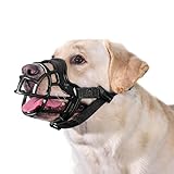 OneTigris 犬 口輪 通気性 水が飲める犬用マズル 調節可能 無駄吠え防止グッズ 犬 かみぐせ防止 散歩口輪 家具破壊防止 マズルガード 社会化訓練 犬吠え防止 グッズ 犬の不快感を軽減(M)