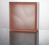 ガラスブロック ◆◆◆デザイン豊富20種類◆◆◆（カラーシリーズ） 190mm角×80mm厚　 (1個（サンプル）, Misty Cloudy Pink)