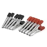 uxcell　ワニ口クリップ　カーバッテリー　テストクランプ　　工作用　10個入り