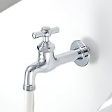 オンリーワン　ガーデニング水栓　胴長横水栓（メッキ・一文字ハンドル）　一般地・寒冷地兼用　 HV3-DN-IM　『水栓柱・立水栓　蛇口』