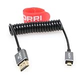 DRRI 高速 8K Micro HDMI - HDMI 2.1 ケーブル Canon EOS R5 R5c R6 M6 Mk2用 | FUJIFILM X-T| Nikon Z6 Z9 - Atomos Ninja 5モニター用