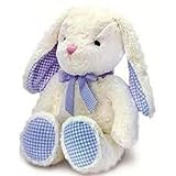 Gorgeous 25cm Nursery Gingham Bunny (BLUE/WHITE) by Keel Toys