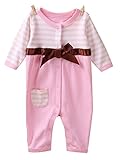 赤ちゃんのスーツベビー服長袖コットンのベビークロールスポーツウェアピンク