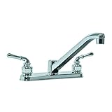 Aqua Plumb 1558090 8インチファンシーポリッシュクロームキッチン蛇口ティーポットハンドルクロームプラスチックカバーwithoutスプレー