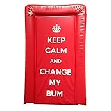 It's A Baby Keep Calm and Change My Bum Changing Mat (Solid Red) by It's A Baby