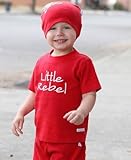 ラゲッドバッツ Red 'Little Rebel' Tee ラッフルバッツ 男の子 Tシャツ ベビーTシャツ 半袖Tシャツ 男の子Tシャツ 18-24M