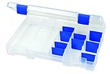 Flambeau 4004 Tuff Tainer See-Through Storage Box, 4 Fixed Compartments, 9 Zerust Dividers [並行輸入品]