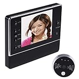 Tivollyff ドアベル ワイヤレス 玄関3.5インチLCDデジタルワイヤレスドアベル穴あけビューア120度ワイドビューナイトビジョン3倍ズームドアベルQR-02