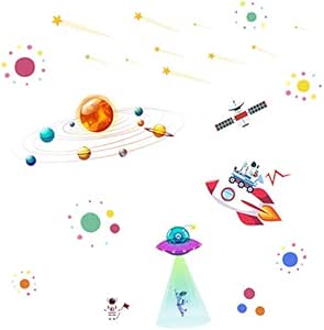 Amazon Jojobaba ウォールステッカー 宇宙柄 おしゃれ ウォールシール 北欧 壁シール ステッカー 可愛い インテリア 絵 壁飾り 部屋 壁紙 アート 子供部屋 ウォールステッカー オンライン通販