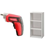 『電動ドライバー 充電式 RD110-R レッド』と『カラーボックス デザイン 3段 幅41.5×奥行29×高さ88cm オフホワイト DCX-3』のセット