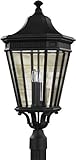 Feiss OL5408BK, Cotswold Lane, Post Lighting, 3 Lights, 180 Watts, Black [並行輸入品]