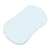 SheetWorld Fitted Bassinet Sheet (Fits Halo Bassinet Swivel Sleeper) - Pastel Blue Gingham Woven - M
