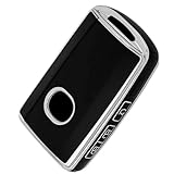 [OFFCURVE] 新型 CX8 CX5 CX30 適合 CX60 CX-30 CX-8 ロードスター キーケース キーカバー キーシェル 新型 マツダ 専用 スマートキーケース (Silver Black)