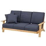 不二貿易 ファブリックソファ マーリン 3人掛け グレー 72025