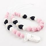 Mamiami Home 噛がため おしゃぶり アクセサリー シリコーン ピンク ペンダント 赤ちゃん用 と　ネックレス ママ用 親子セット 2個/ゼント