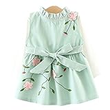 YY-Natuhi ベビー服 子供服 女の子 ワンピース ブラウン 二点セット サロペット キッズ スカート 新生児 ボディースーツ ベビー 長袖 赤ちゃん 入学式 出産祝い 七五三 綿 花柄 秋冬 