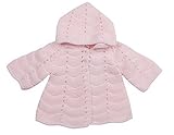 Babytown Baby Girls Hooded Chunky Crochet Knitted Cardigan Jumper (3-6 MONTHS, PINK 16C536) by BABY 