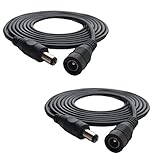 DZYDZR 2個 黒DC プラグ電源供給ケーブル 長さ2m 男性 - 女性コネクタ ジャック 5.5 X 2.1 mm 電源コード延長コード ACアダプター電源 LEDテープ CCTVカメラ用(外径