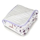 (エイデン アンド アネイ)aden+anais モスリン オーガニック ドリーム ブランケット おくるみ once upon a time ホワイト パープル 赤ちゃん べビ一 あす楽 sku914