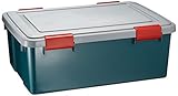 アイリスオーヤマ ボックス RVBOX 密閉 28 グレー/ダークグリーン 幅53×奥行37.5×高さ20.5cm