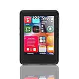 MP3 プレーヤー Bluetooth 5.0、HD タッチ スクリーン付きミニポータブル音楽プレーヤー、FM ラジオ、ビデオ、レコーダー、電子ブック リーダーをサポート、拡張メモリ カード付き (黒)