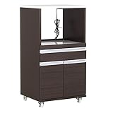 arne キッチンカウンター レンジ台 キッチン収納 ワゴン 完成品 RD-001 ダークブラウン