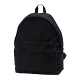 全7色シワ加工のパカッと開くラウンド軽量リュック／ブラック