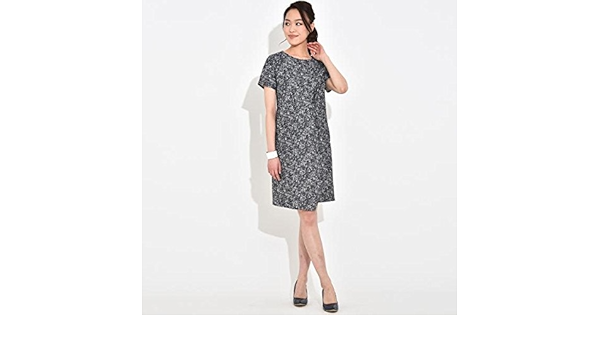 Amazon Co Jp ロートレアモン Lautreamont インクジェットプリントハイテンションワンピース 24ブラック系 36 S 服 ファッション小物