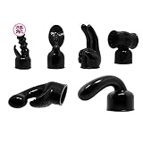 6ピースハンドヘルドマジックワンドアタッチメントアクセサリーマッサージスティックヘッドギアマッサージャーアクセサリーカップル用ファンホール内径4.5cm