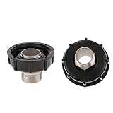 KESOTO 水タンクコネクタ 1000L IBCバレル ホースアダプタ キャップ （60mm 外側/6エクストラスレッド）