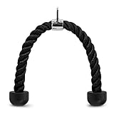Elemart Heavy Duty Tricep Rope Attachment - 27inch Non Slip V Shaped Press Down Bar Pull Down Handle