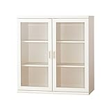 小島工芸 日本製 組立不要 健康仕様のFフォースター 耐荷重に優れた中がしっかりつまった丈夫な棚板 高さ95.2cm 開戸タイプ 書棚 OF-90開戸 ウッディホワイト [幅90.2cm 奥行41cm] 2311739