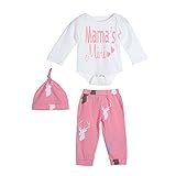 AmazingDeal 子供服 女の子 長袖 春秋冬 ルームウェア ストライプ 帽子付け 上下セット３点 綿製品 衣装 シンプルで可愛い (70（３-６ヵ月）) (100（12-18ヵ月）)