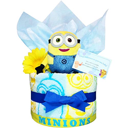 Mua おむつケーキ 男の子 ミニオン ミニオンズ 1段 パンパース 出産祝い に大 人気 1501 ダイパーケーキ 赤ちゃん ベビーシャワー ギフト 1歳 誕生日プレゼント Tren Amazon Nhật Chinh Hang Fado