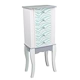Teamson Kids - Fashion Prints Kids Jewelry Chest Armoire - Zebra (Aqua Blue / White) [並行輸入品]