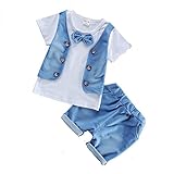 ベビー Tシャツ ロングパンツ ハロンパンツ 上下 2点セット 赤ちゃん　半袖 幼児 子供服 ランドネック Tシャツ カジュアル ツーピース　 (80, ホワイト)
